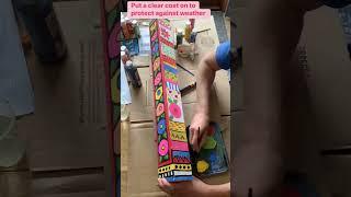 DIY garden pole #diy #painting