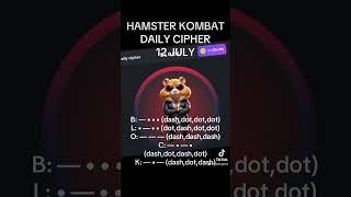 HAMSTER KOMBAT DAILY CIPHER 12 July