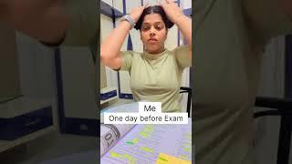 One Day before Exam 🫨study Funny Memes #icai #ca #neet #upsc #videos #cma #cs #shorts