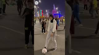 Freestyle soccer star Maymi Asgari shows off skills outside World Cup | USA TODAY #Shorts