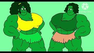 Nikki and Nat She Hulk Transformation V2