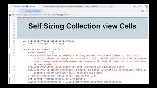 Self sizing Collection View Cells