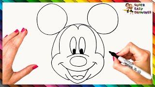 How To Draw Mickey Mouse Step By Step  Mickey Mouse Drawing Easy