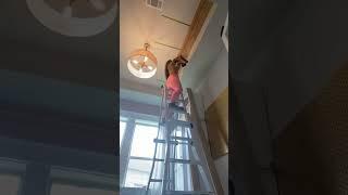 DIY MODERN WOOD CEILING - make a wood slat ceiling #diy #diyhomedecor #ceiling