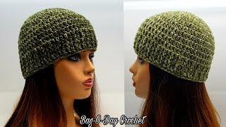 How To Crochet A Beanie Hat | Back To Basics Beanie | Bag O Day crochet Tutorial #597