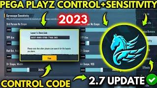 (2023) Pega Playz New 2.7 Sensitivity Code /Pega Playz Control Code | PUBGM/BGMI