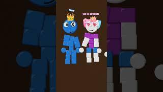 My emoji cat is now friends with blue from rainbow friends