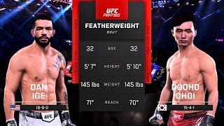 Dan Ige vs DooHo Choi FULL FIGHT | UFC 5 AI Simulation (CPU vs CPU)