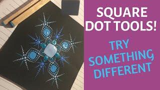 Dot Mandala with SQUARE dot tools!