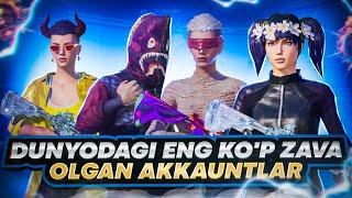 DUNYODAGI ENG KO’P ZAVA OLGAN AKKAUNTLAR / BUNAQASI BO’LMAGAN / PUBG MOBILE