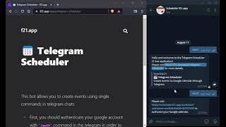 Telegram Scheduler Bot f21.app