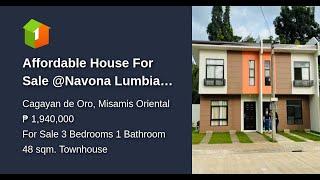 Affordable House For Sale @Navona Lumbia Uptown Cagayan de Oro