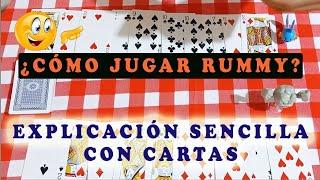 ¿Cómo jugar Rummy? Explicación sencilla con Cartas | Aprende a jugar Rummy