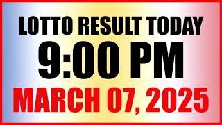 Lotto Result Today 9pm Draw March 7, 2025 Swertres Ez2 Pcso