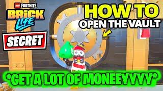 *SECRET* How to OPEN the BANK VAULT and get MONEY (Lego Fortnite Brick Life)