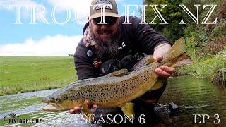 October 22nd Fly fishing Prospecting a new stream for large rainbow and brown trout NZ S6 Ep3