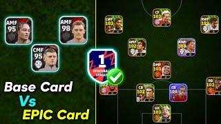 I Use Base Card And My Opponent Using Full EPIC Squad  | Efootball 2024 Mobile