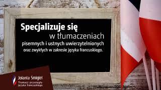 Tłumacz francuskiego Toruń Jolanta Śmigiel