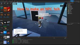 How to make an NPC talk in Roblox Studio (2024)