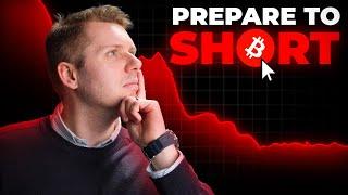 BITCOIN will go DOWN! This is were we will go SHORT!