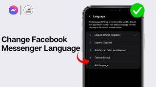 How to Change Facebook Messenger Language 2024 | Change Language in Messenger App