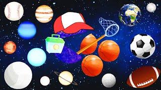 Planet names and size comparison  Hungry planets and bug catchers  Search by sports balls　 solar sys