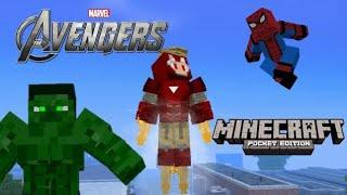 Minecraft PE Marvel Avengers Addon !!! Yenilmezler Mod