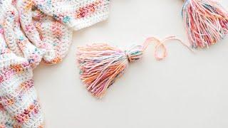 How to make a yarn TASSEL & attach it to a project