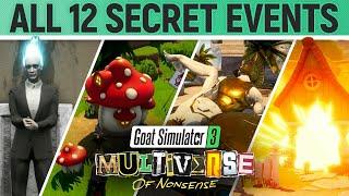 Goat Simulator 3: Multiverse of Nonsense - All 12 Secret Events