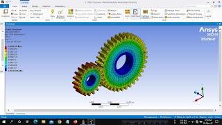 Stress Analysis on Spur Gears Using ANSYS Workbench Student 2022