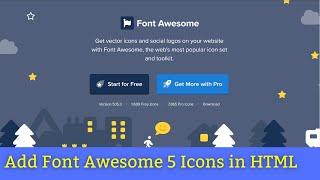 How To Add Icons on HTML | How To Add Font Awesome 5 Icons on website | Font Awesome 5 Icons