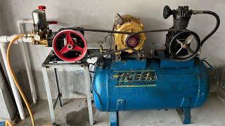 compressor or wash machine ek sath kaise karen dekhiae