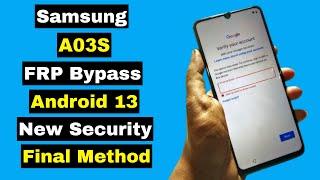 Samsung A03S FRP Bypass New Security Android 13 | Samsung A03S FRP Google Account Unlock | Free Tool