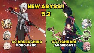 C0 Arlecchino Hypercarry & C3 Tighnari Aggregate | NEW Spiral Abyss 5.2 | Genshin Impact