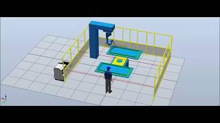 Сварка металлических дверей роботом Yaskawa Motoman