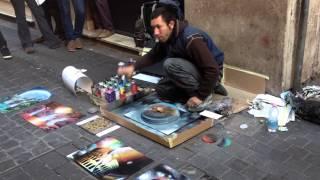 amazing spray paint art Rome Italy