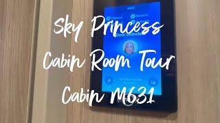 Cabin Tour on the Sky Princess - Princess Cruises Cabin M631 Deck 15  #cabintour #princesscruises