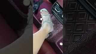 Gorgeous Feet in Sandals - Car Interior Showcase  #BeautyFeet #Fetish #Sandals AsiaFeetFetish38