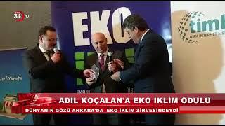 ADİL KOÇALAN'A EKO İKLİM ÖDÜLÜ