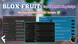 [Roblox] Blox Fruit Top 3 Best No Key Script Available & Showcase | Working On Fluxus, Delta & Vega