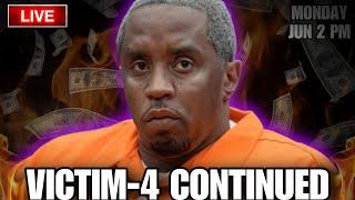 Sean P DIDDY Combs TRIAL LIVE!! Victim-4 STILL on Stand, then Hotel SECURITY GUARD.. (Jun 2 PM)