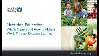 K12 Online Teaching Webinars: Nutrition Education