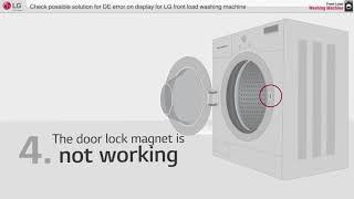 [LG Front Load Washer] - dE error code appears on display