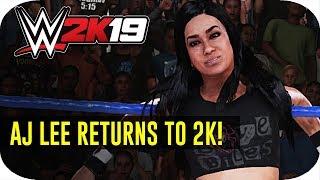 WWE 2K19 - AJ Lee Entrance, Signature, Finisher & Victory Scene! (2019)