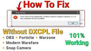 How to Fix"Your GPU Is Not Supported" [ Without DXCPL File ]