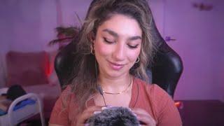 ASMR | positive affirmations, plucking, fluffy mic, kisses & face tracing (twitch stream)