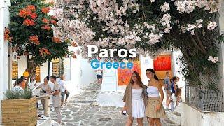 [4K]Parikia, Paros : A truly beautiful and peaceful Greek island full of flowers‍⬛ 2024