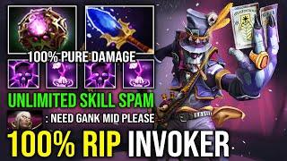 How to 100% Delete Invoker From Mid with Unlimited Bounce Death Ward Witch Doctor Dota 2