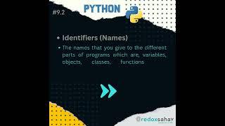 Python Identifiers | Naming in Python | How to name in Python | Use of Python Identifier ||