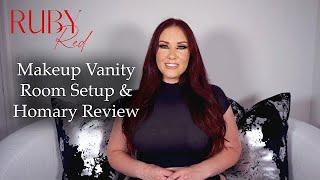 Makeup Vanity Room Set Up | Homary | Ruby Red #HomaryReview #Homary #home